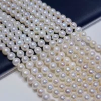 Diy ювелирные украшения ювелирные изделия ожерелье браслет сырье 5 мм сквозные отверстия круглые tian пресноводные жемчужные бусы