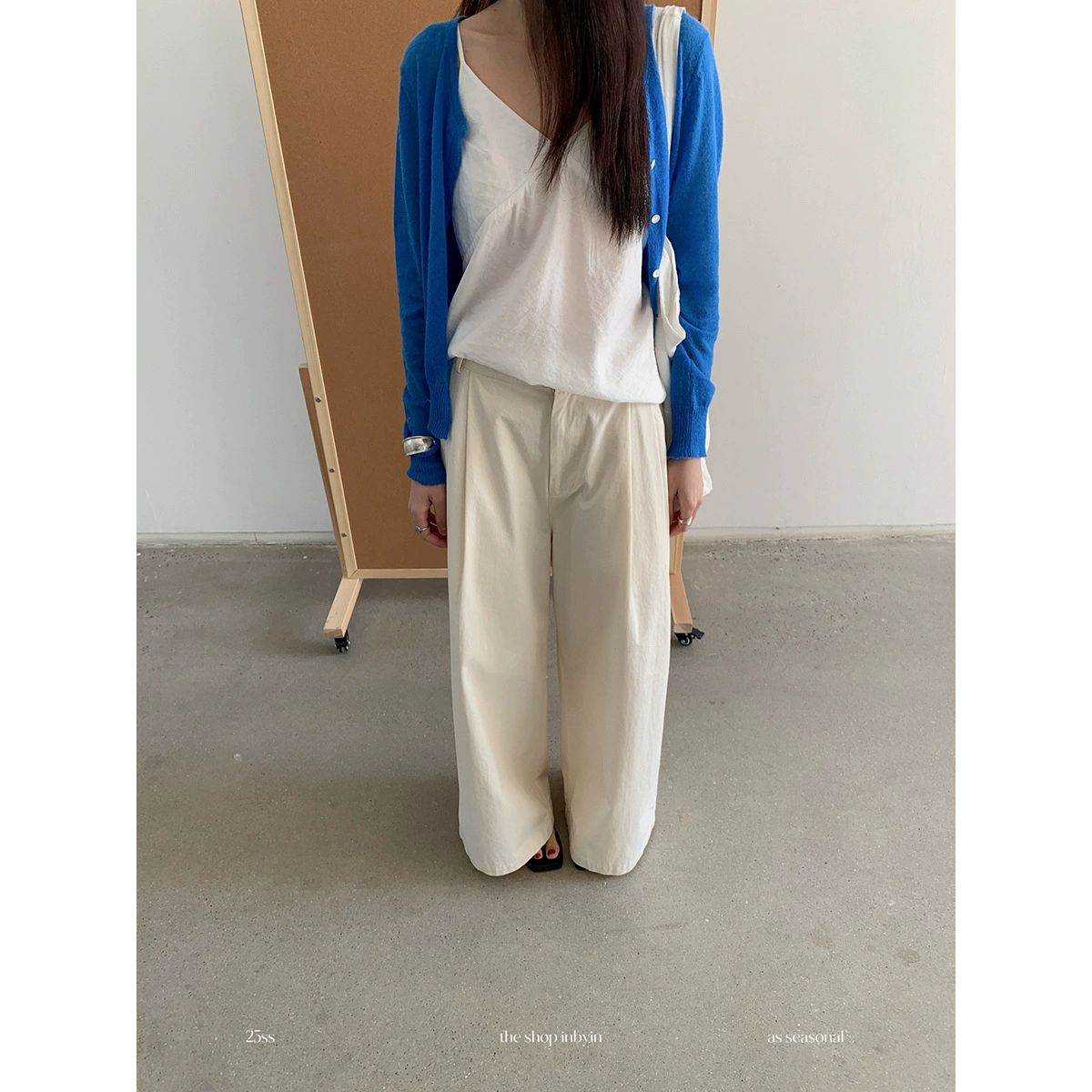 【Без возможности возврата или обмена】Широкие брюки с высокой талией и плиссировкой в форме буквы B для женщин, новая модель 2025 года, свободные, стройнящие, повседневные брюки.