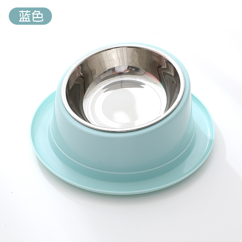 Tilt Topper en forma de gato tazón al por mayor ins viento Acero inoxidable protección del cuello anti-inflexión de plástico tazón de agua