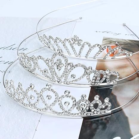 Princesa de moda coreana simple corona de cumpleaños coronas de cabello bandas de alea diamante para niños coronas pequeñas