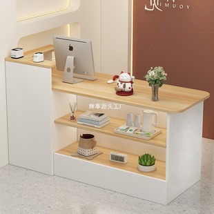 Simple Modern Cashier Clothing Store Bar Arc Counter Women's Clothing Store Small Beauty Salon Reception Desk