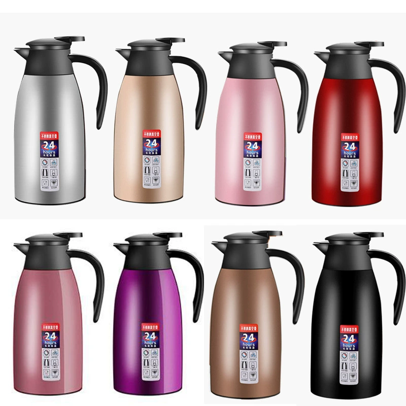 304 термос из нержавеющей стали Термос бытовой чайник большой емкости для горячей воды Европейский Вакуумный кофейник 2 л подарочная коробка