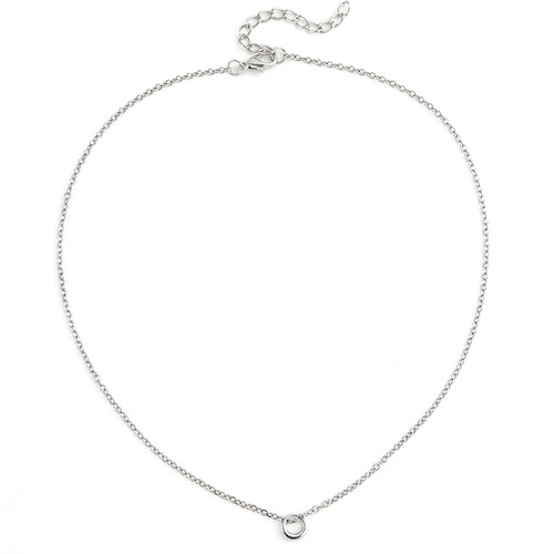 Japanese and Korean-inspired Ins cool geometric circle pendant necklace for women, retro minimalist fashionable temperament ring choker