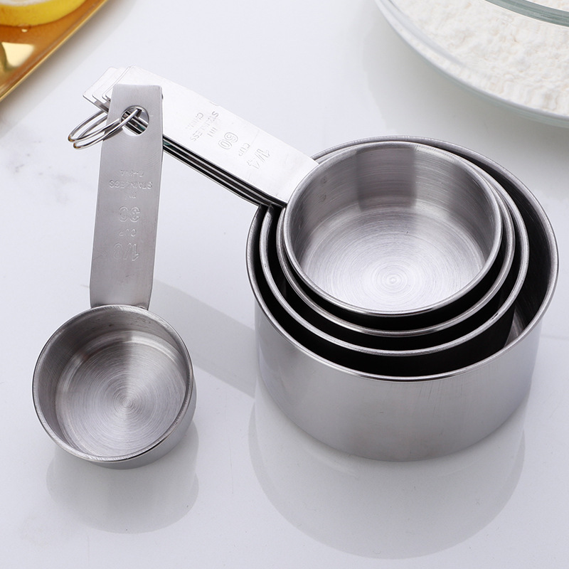 Cuchara de medición cuchara de taza de medición cuchara de leche en polvo de cocina postres herramientas de horneado de acero inoxidable set de café cuchara de medición con cuchara de medición