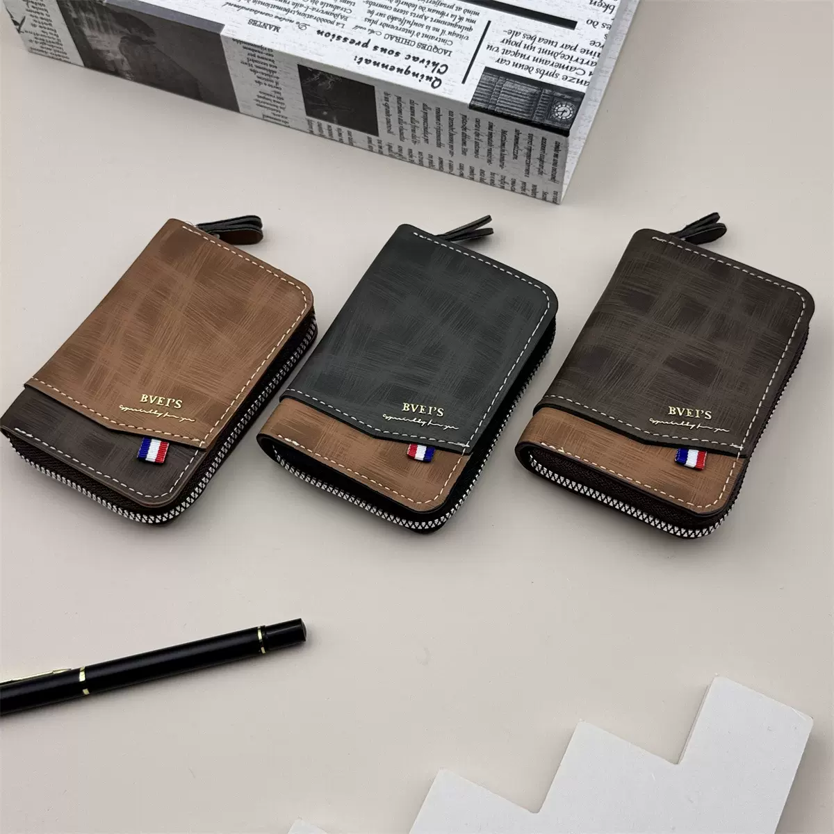 新款跨境风琴卡包多卡位大容量零钱包亚马逊热销证件包厂家现货