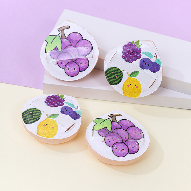 Fábrica de frutas personalizadas malvavisco soplo de polvo seco y húmedo gotas de agua súper suaves de doble uso esponja de maquillaje cojín de aire herramientas de belleza