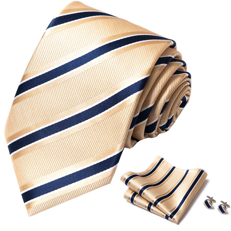 Simple Style Stripe Lattice Waves Polyester Yarn Men's Tie display picture 77