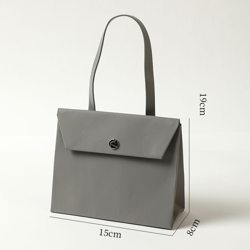 Bolsa de Regalo Pequeña de Color Sólido, Bolsa de Papel Simple para Joyería, Bolsa de Embalaje para Collares y Anillos, Venta al por Mayor