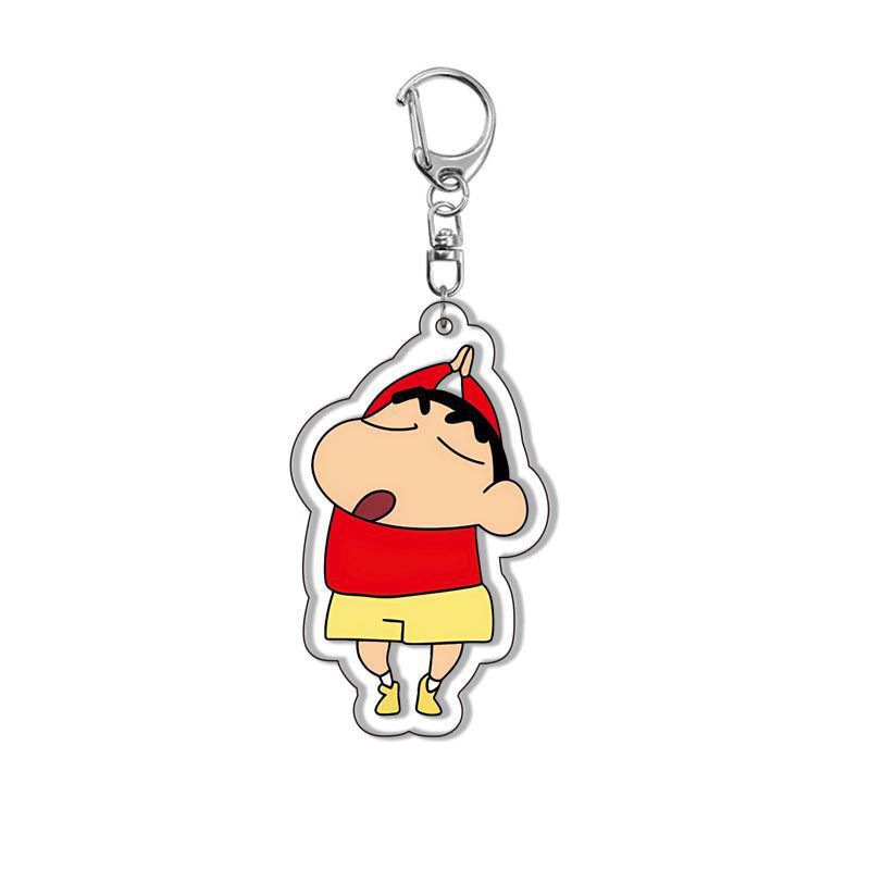 Crayon Shin-Chan Animación Periférico Nohara Shinsuke Xiaokui Xiaobai Nini Colgante de llavero de acrílico entre vientos