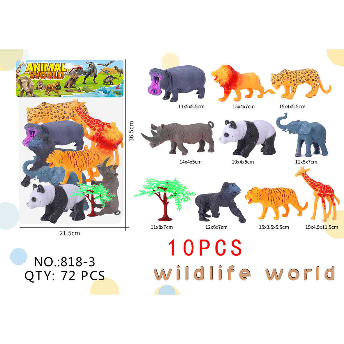Transfronterizos infantiles simulación de animales dinosaurios tigre león panda jirafa modelo de insecto conjunto de juguetes de educación temprana