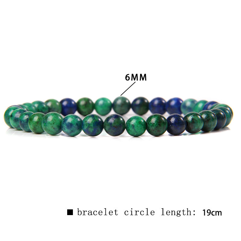 Fashion Round Natural Stone Beaded Bracelets 1 Piece display picture 1