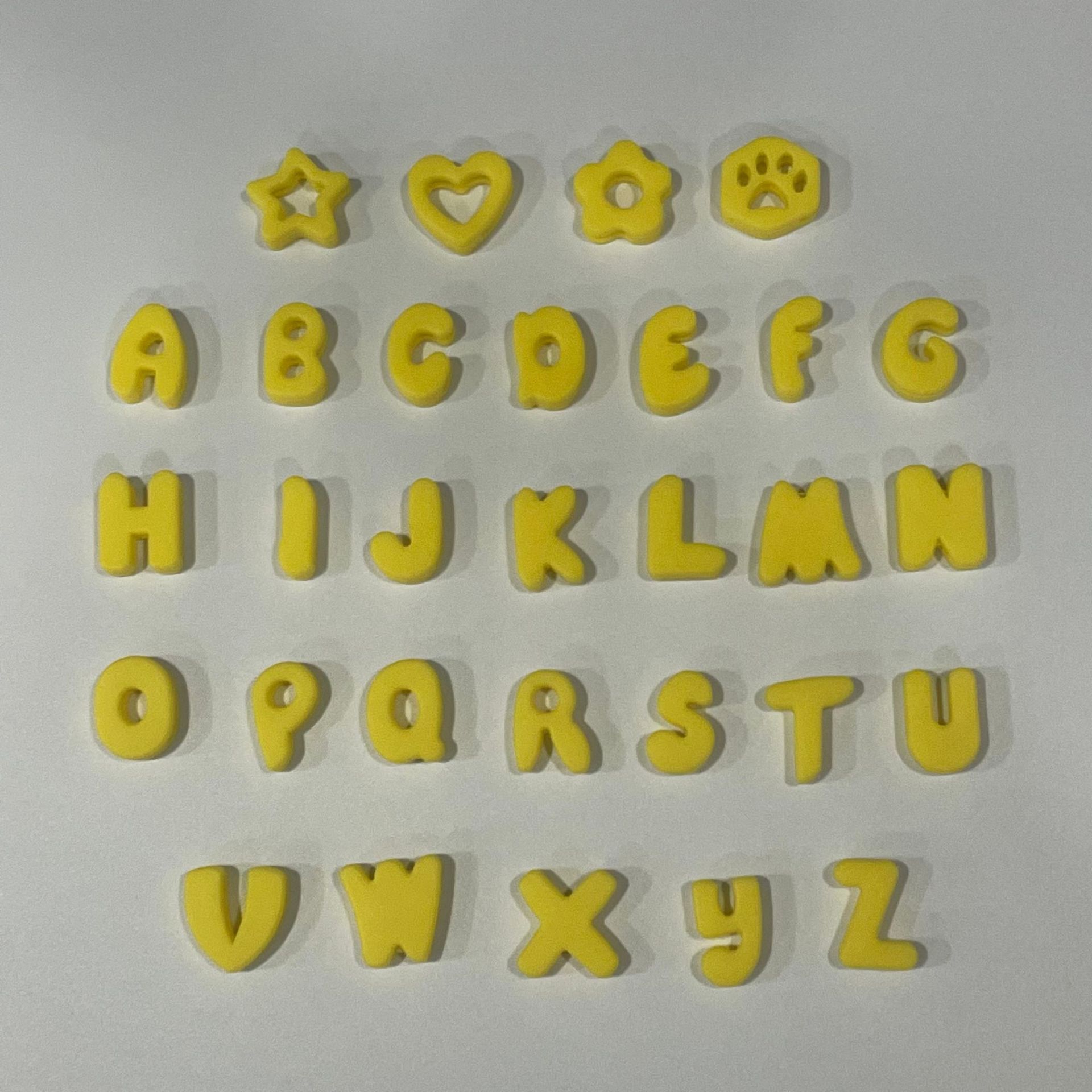 Silicone para mascotas 26 letras DIY collar anti-perro collar gato collar letras universales + amor impresión de garras mezclar image 8