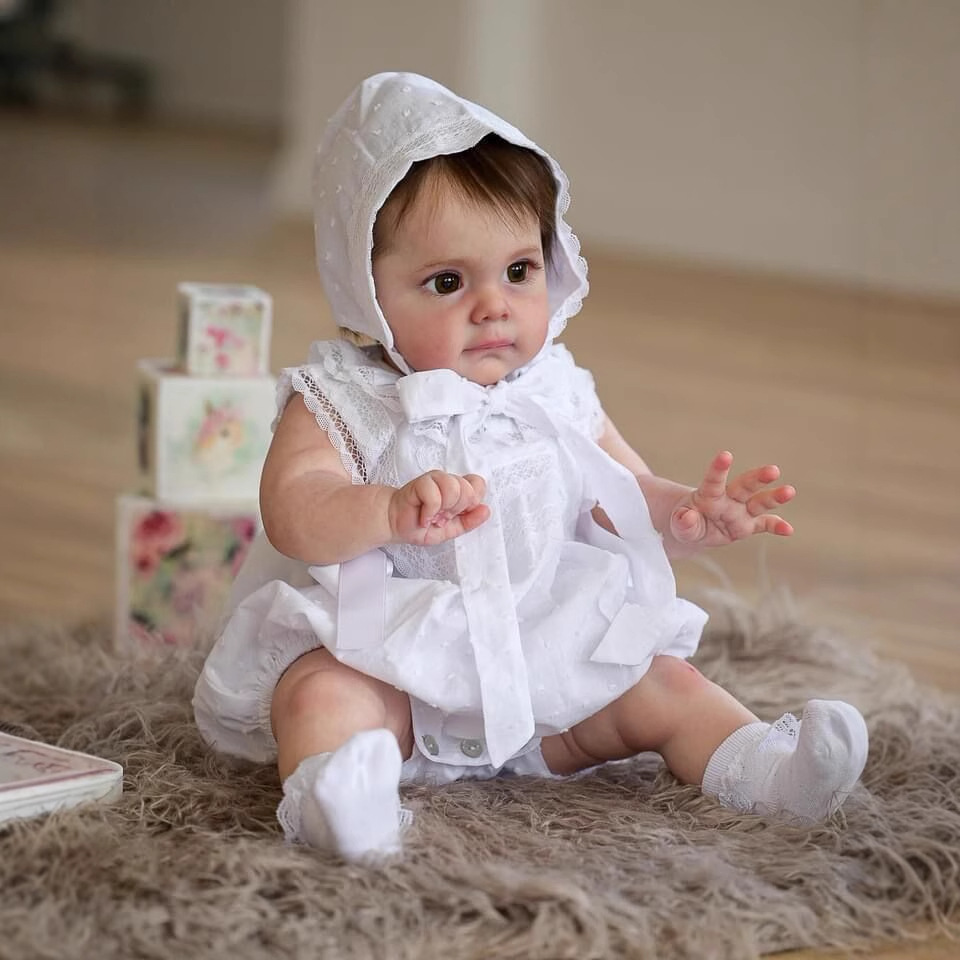 Muñeca NPK genuina reborn, muñeca realista de niña pequeña Maggi, pintada a mano en 3D, disponible para dropshipping.