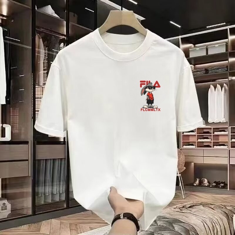 アメリカのトレンディなブランド 2025 夏人気メンズピュアコットン半袖 Tシャツカジュアル多用途 Tシャツメンズ Tシャツトップス|undefined