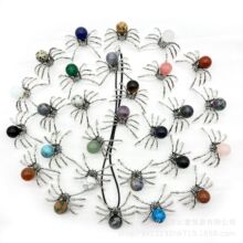 厂家直销欧美首饰潮流个性天然石ins风长腿蜘蛛吊坠款项链