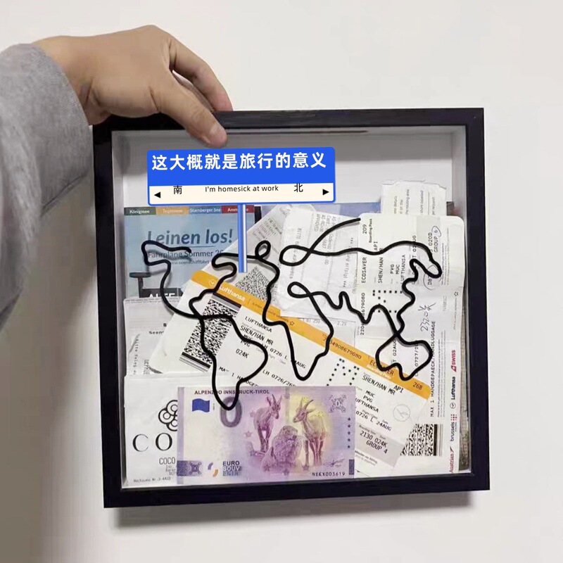 Ticket stub storage photo frame movie ticket storage frame travel tickets stamp storage commemorative piggy bank creative gift