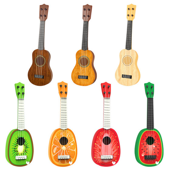 Cross-border children's simulation musical instrument ukulele gift mini guitar can play early education music stall toys