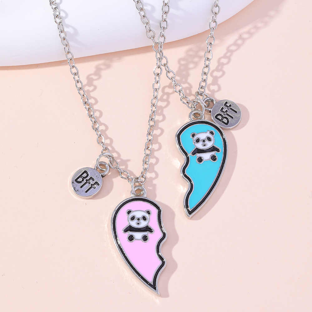 16g Weight Zinc Alloy Pendant Material Pendant Necklace Classification Zinc Alloy Chain Material cable chain Chain Type 1 Set Quantity Holiday, Daily Occasion Alloy Material Valentine'S Day Festival Letter, Heart Shape Pattern All Seasons Season Unisex Gender Enamel Design Cute Style Cute Letter Heart Shape Alloy Cable Chain Pendant Necklaces Wholesale 8