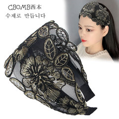 New Fashion Faux Fur Headband, Wide Edge Embroidered Hair Clip, Hairband for Grey Hair, Hair Cover, Anti-Slip Hair Tie for Women, Japanese and Korean Style
