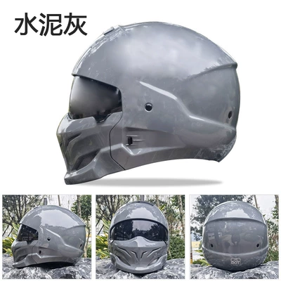 Motosiklet kaskı (dəbilqə) – Electric Vehicle Helmet Men's Full-Face - cement-gray-m