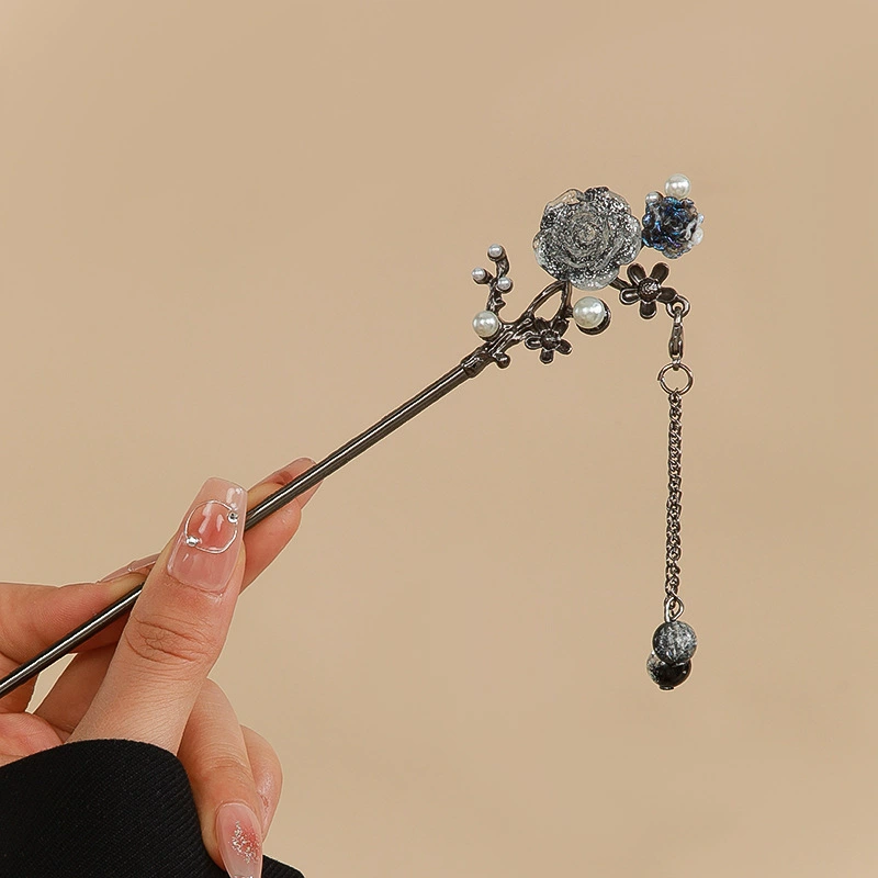 Hairpin Hanfu заколка для волос, орхидея цветочный декоративный аксессуар для волос, простая элегантная китайская стиль