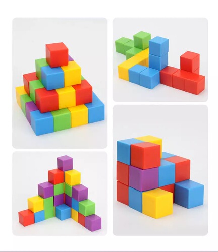 Cross-border Rubik's Cube Jenga puzzle board game logical thinking battle rainbow cube building blocks children's toys