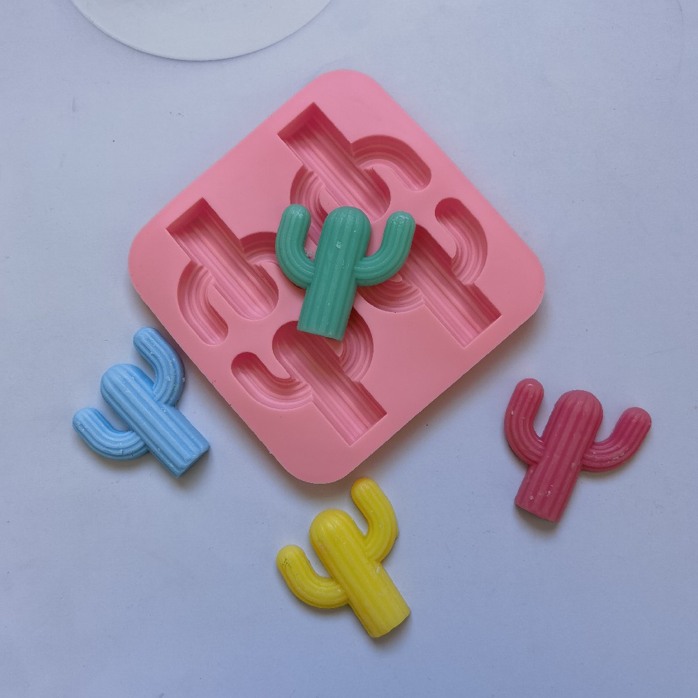 4 cactus 151 chocolate molde de silicona pastel helado pudín molde de postre jabón utensilios
