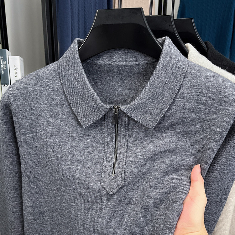 V-collar polo hombre transfronterizo overcoat de invierno de otoño de punto interior de invierno transfronterizo hombre casual ropa exterior de moda de lana