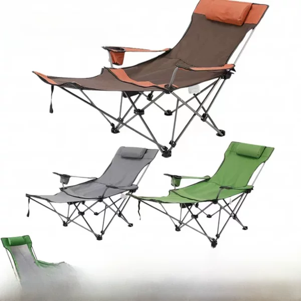Outdoor Folding Recliner Portable Ultra-light Beach Lunch Break Nap Chair Self-driving Picnic BBQ Folding Bed