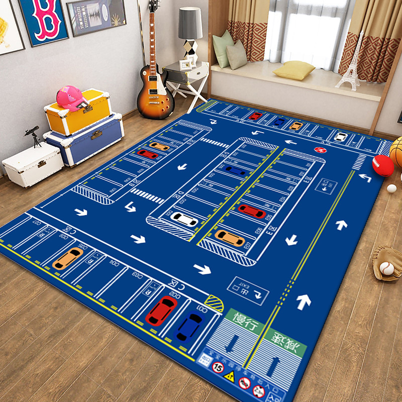 Cross-Border Children's Carpet Parking Lot Climbing Mat Early Education Kindergarten Carpet Game Traffic Road Mat Available for Dropshipping
