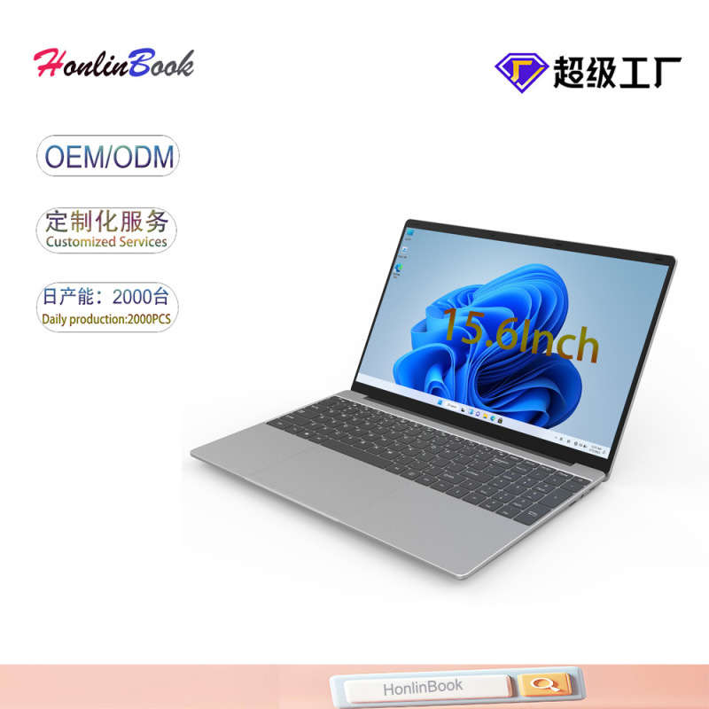 15.6inch Laptop Wholesale J4125 Business Office Student Lightweight Gaming Laptop Thin and Light Laptop