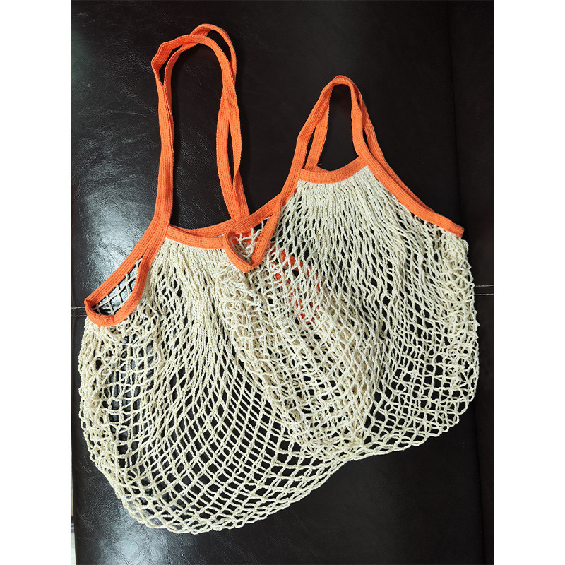 Bolsa de malla de almacenamiento de frutas y verduras de cocina bolsa de artículos diversos bolsa colgante bolsa de compras tejida de gran capacidad bolsa de malla hueca portátil transpirable