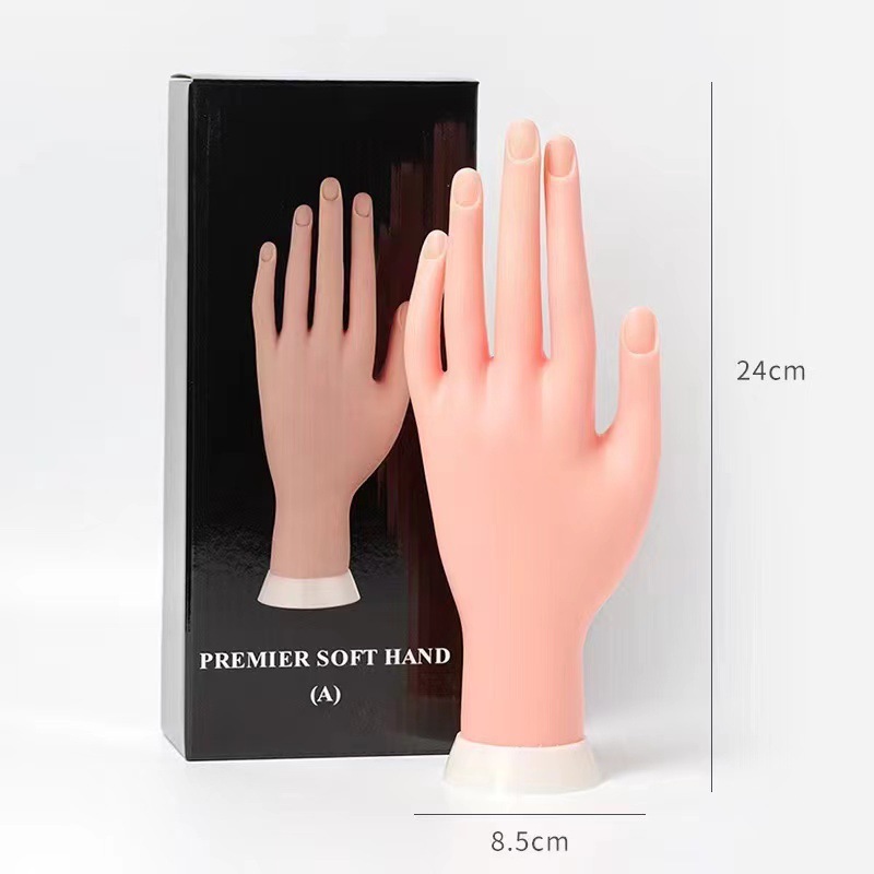 Modelo de mano real, manicura, mano postiga, mano izquierda, actividad de posicionamiento flexible, muestra práctica para principiantes, suministro directo de fábrica de manos