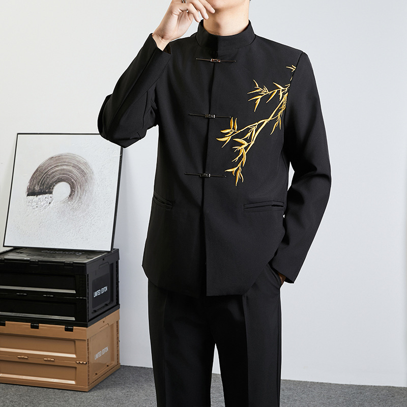 Black single jacket (gold leaf style)