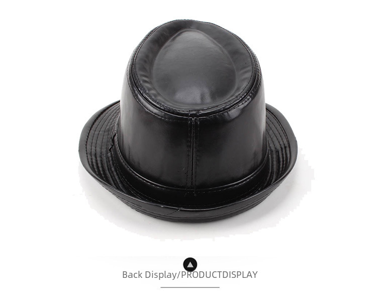 Cappello da uomo in autunno e inverno, cappello a cilindro in pelle calda retrò da uomo, cappello da jazz di mezza età e anziano, piccolo cappello a cilindro, cappello invernale da uomo in cotone_voghion.com
