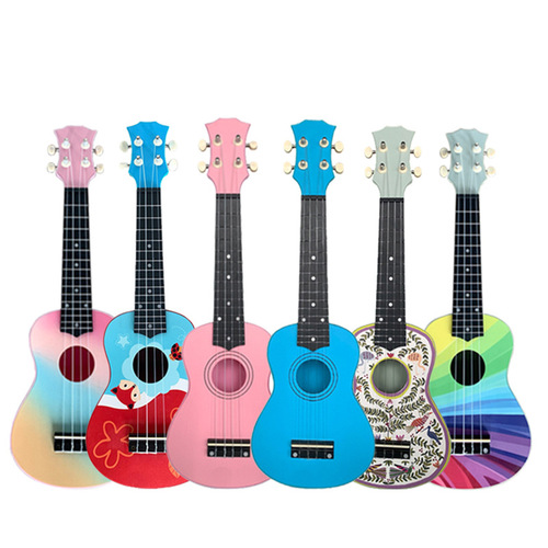 21-inch children's ukulele guitar with four colorful beginner toy musical instrument