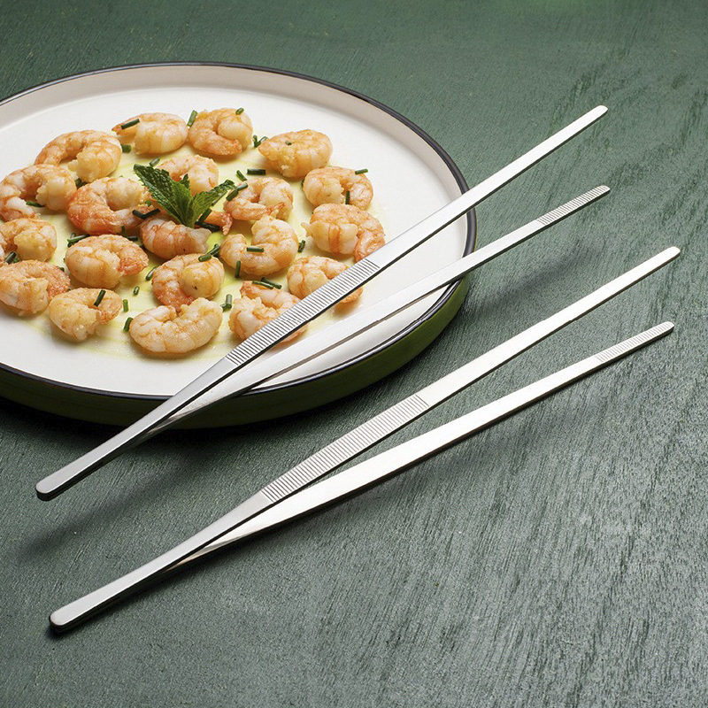 In-Stock Household Non-Slip Steak Tongs Barbecue Tongs Steak Tongs Korean-Style 304 Stainless Steel Barbecue Tongs