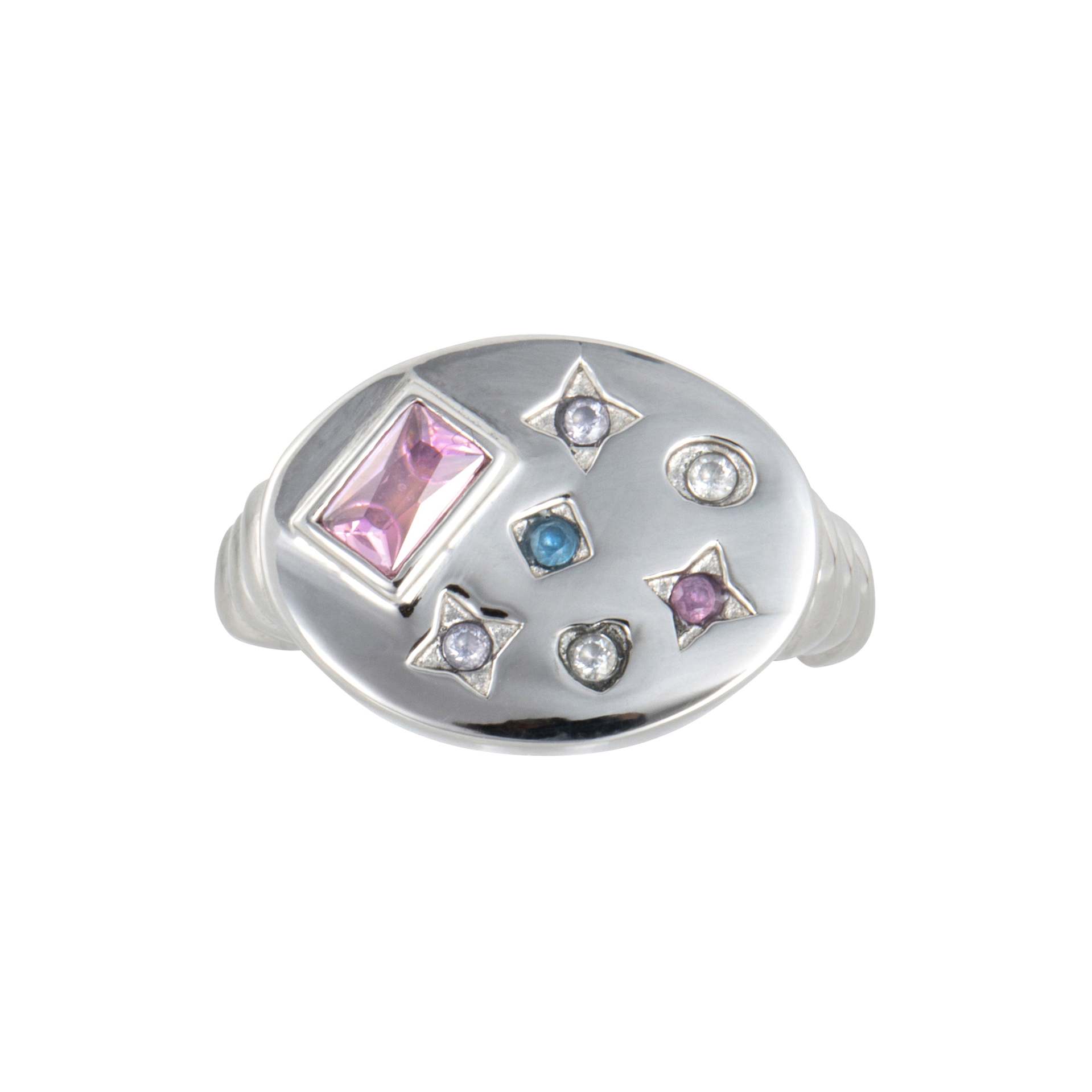 Fashion Geometric Copper Plating Zircon Rings