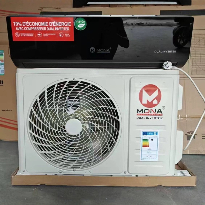 Foreign Trade Air Conditioner English Variable Frequency Household Hanging First-Class Energy Efficiency Black 1.5 Hp 9000Btu Split Ac