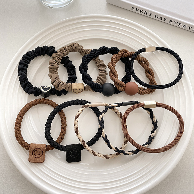 Liga de cabello 2025 – banda elástica de cuero duradero, alta gama, estilo sencillo y buena elasticidad