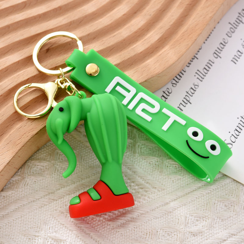 越境新商品 山海経キーホルダー ペンダント 面白い木製棒人型 バナナ猿 サメ バッグ飾り 卸売|undefined