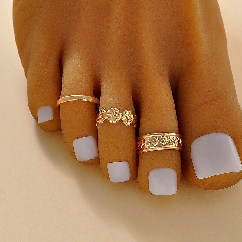 Cross-border Amazon Greek Explosion Foot Ring Opening Tail Ring Toe Ring Vegly Ring Women's Beach Holiday Jewelry