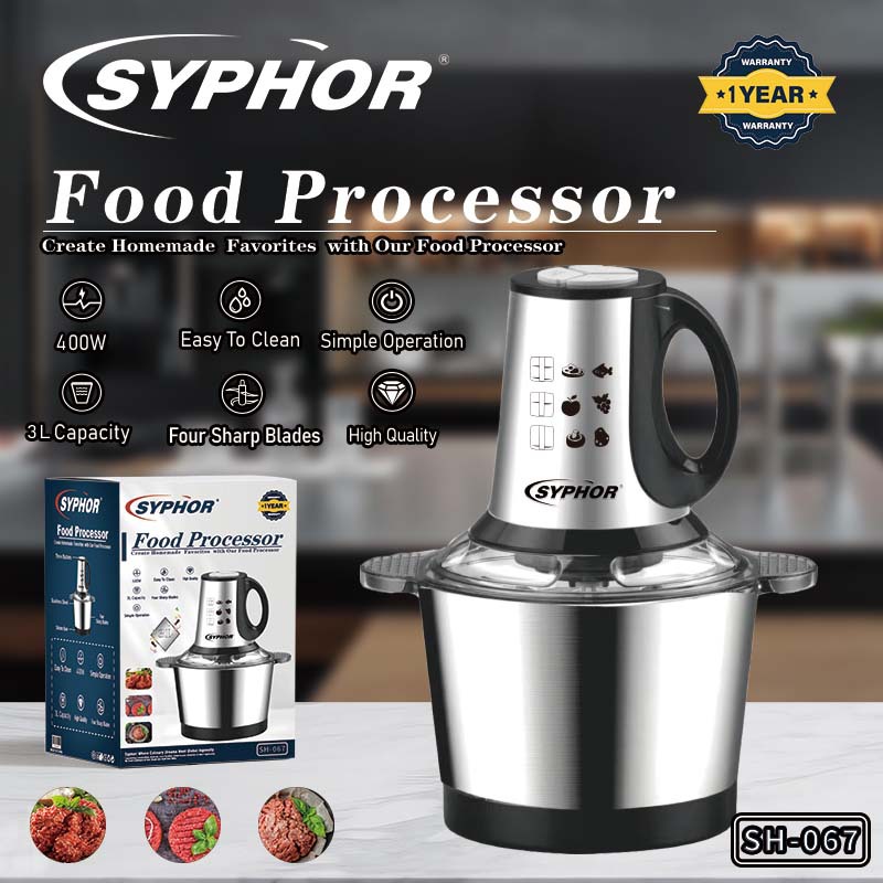 Syphor Food Processor Cross-Border Stainless Steel Multifunctional Food Vegetable Electric Meat Grinder Mixer