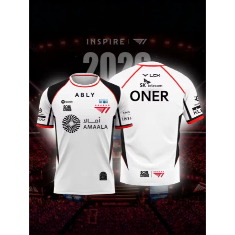 Faker Jersey T-Shirt 2026 New T1 Team Uniform Lol E-Sports Lck 3D T-Shirt Summer Short-Sleeved Competition Fan T-Shirt Faker Jersey T-Shirt 2026 New T1 Team Uniform Lol E-Sports Lck 3D T-Shirt Summer Short-Sleeved Competition Fan T-Shirt