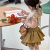 Children's summer set, jacket sleevless, Korean style, floral print