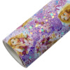 20x33cm Small Size Princess Series Sprinkle Crude Powder Self -Printed UV Special Slot Leather PVC Artificial Leather