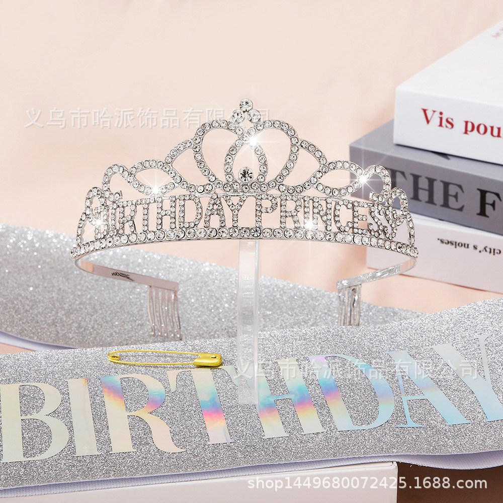 Nuevo en stock Estación Internacional cumpleaños princesa cumpleaños corona correa de hombro cinturón ceremonial