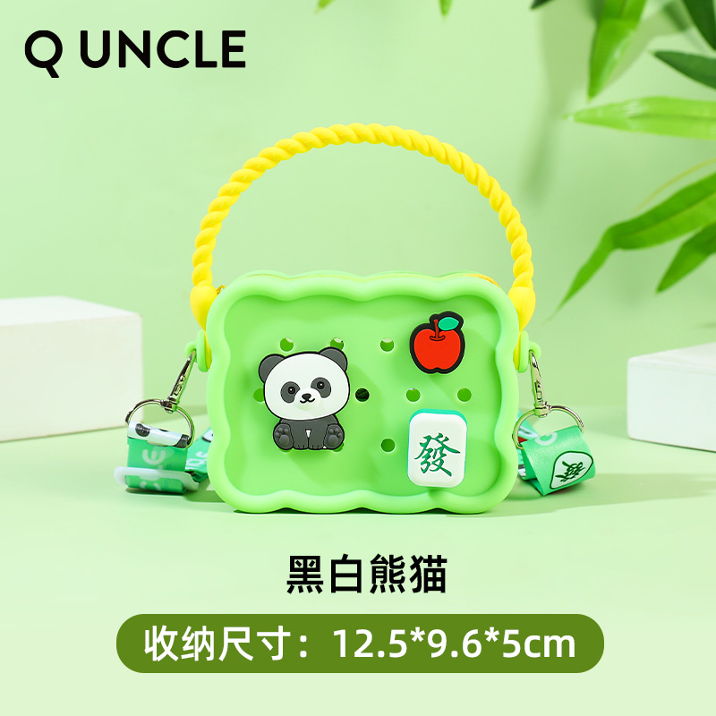 DIY 휴대용 크로스바디 백 - 흑백 팬더