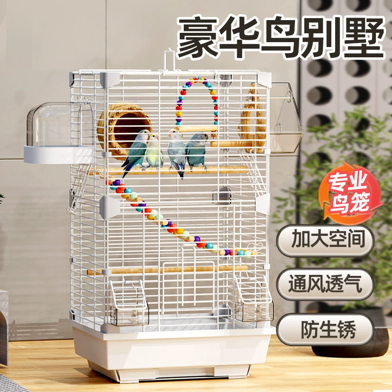 Клетка для птиц, клетка для попугаев для домашнего использования, для канареек, корелл, неразлучников, большая декоративная вилла из металла, новая модель с очень большим пространством.