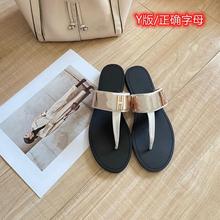 2025一字拖高版本夹拖新款字母夏季网红大码女鞋男女情侣款潮流